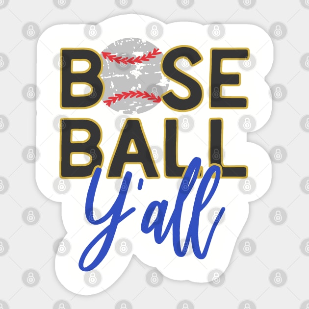 Baseball Y'all Sticker by artsytee